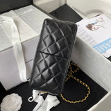 Pearl-Chain Quilted Hobo Mini Bag