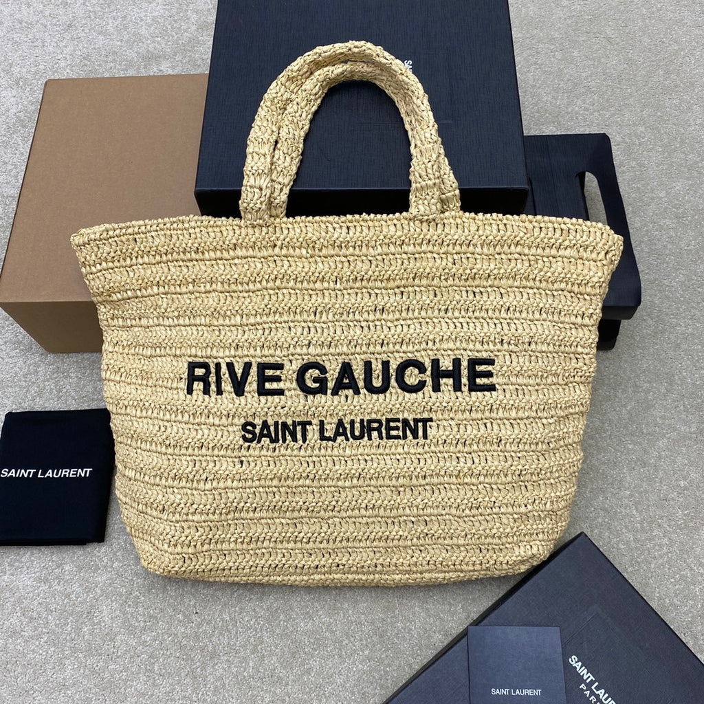 Rive Gauche Raffia Tote Bag – Luxury Inspired Summer Design