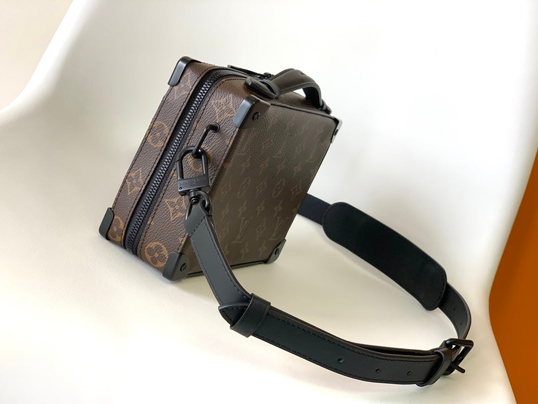 Structured Handle Soft Trunk Crossbody Bag