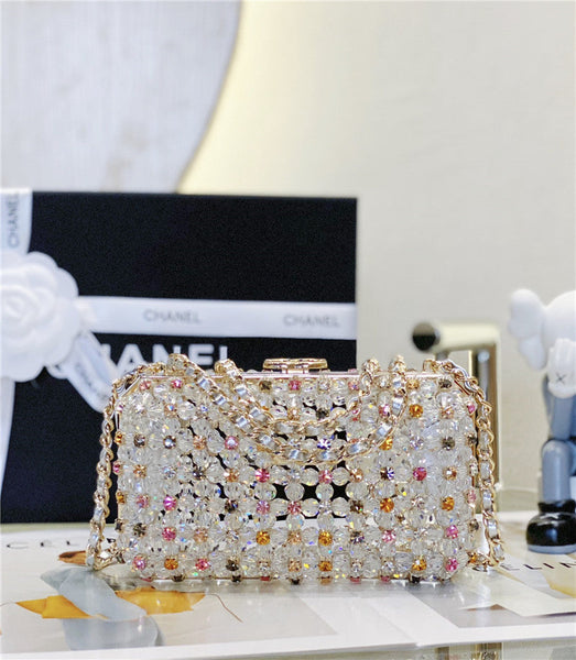 Glass Pearl Gem Evening Bag