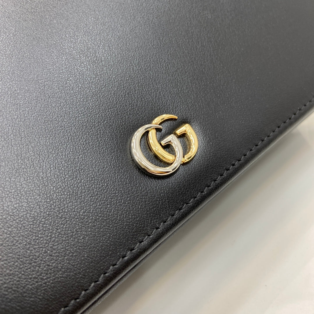 Monogram Canvas Chain Wallet with Double Emblem