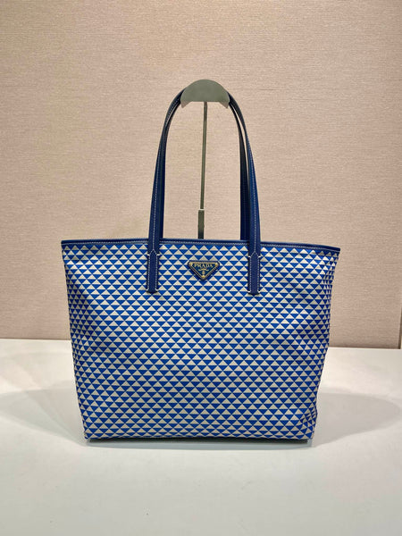 Elegant Triangular Pattern Nylon Tote Bag
