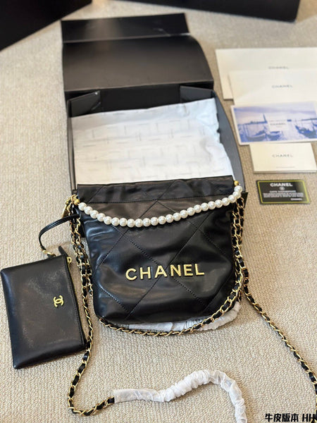 Mini Pearl Crossbody Leather Bag