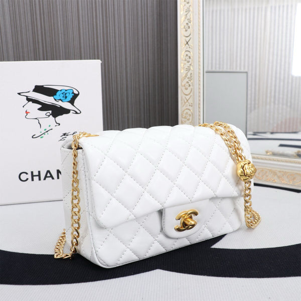 CC Flap Leather Shoulder Bag