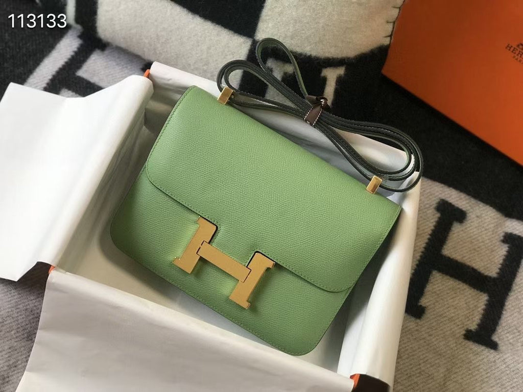 Constance Epsom Shoulder Bag – Luxury Inspired Gold Hardware