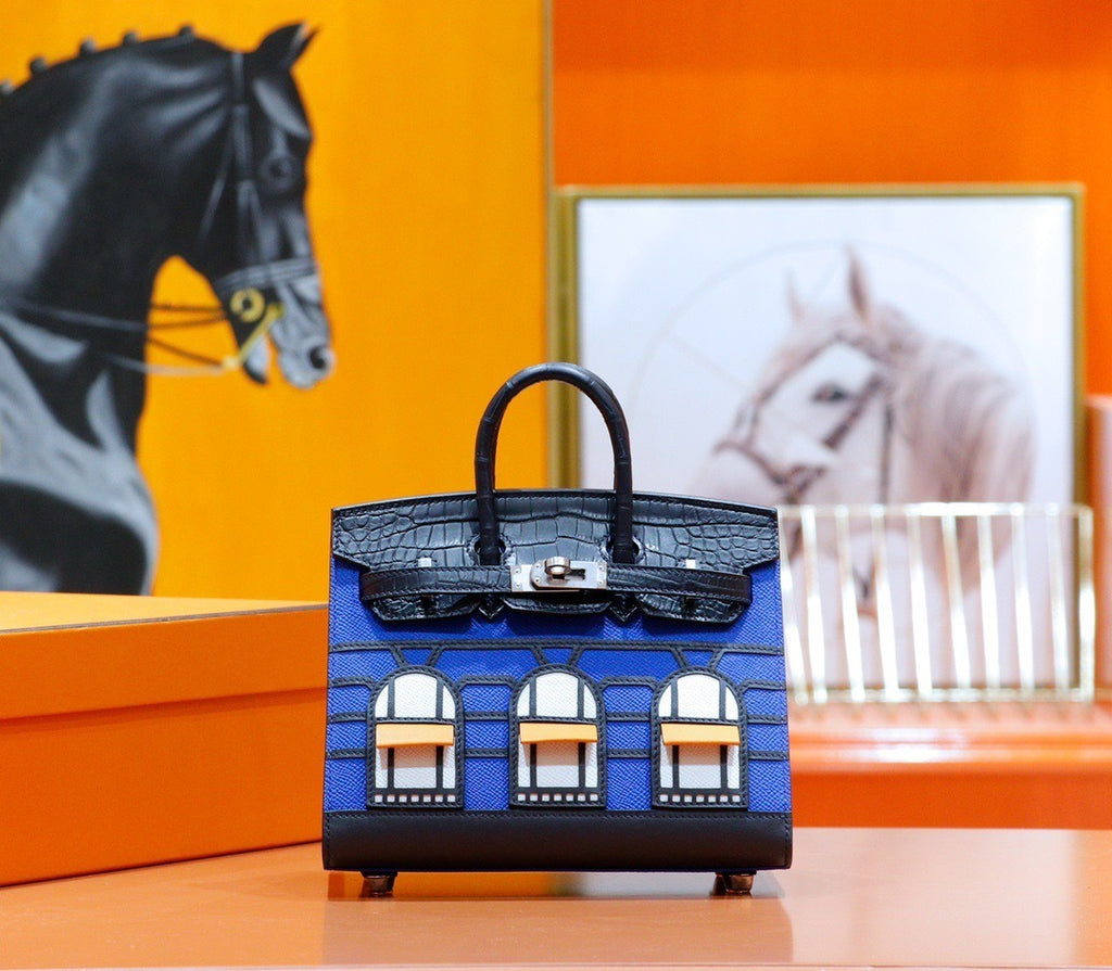 Classic Birkin 20 Sellier Faubourg Snow Handbag