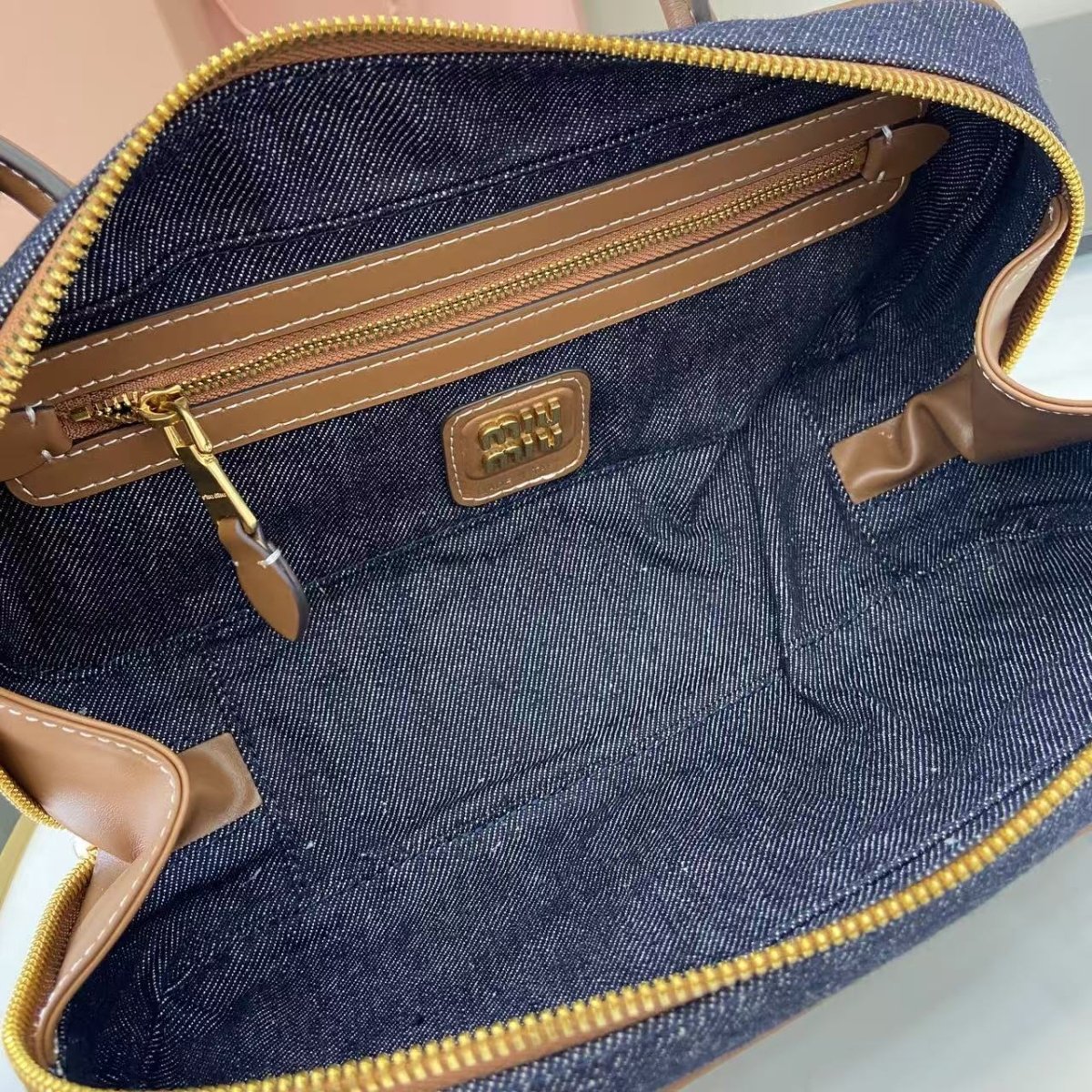Beau Denim Top Handle Bag