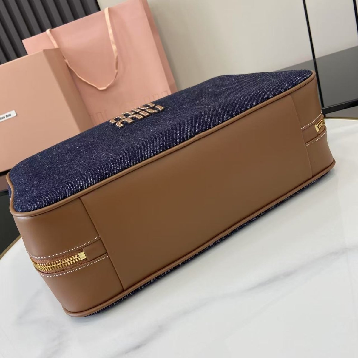 Beau Denim Top - Handle Bag