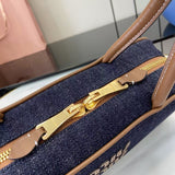 Beau Denim Top Handle Bag