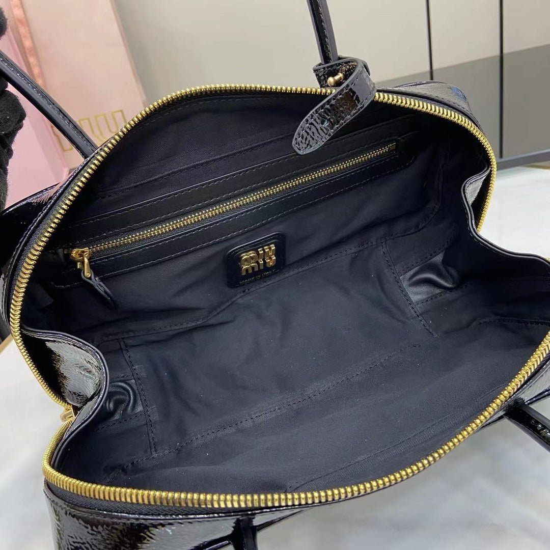 Beau Naplak Patent Leather Bag