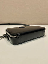 Brique Leather Crossbody Bag Black – Elegant 2024 Classic Design