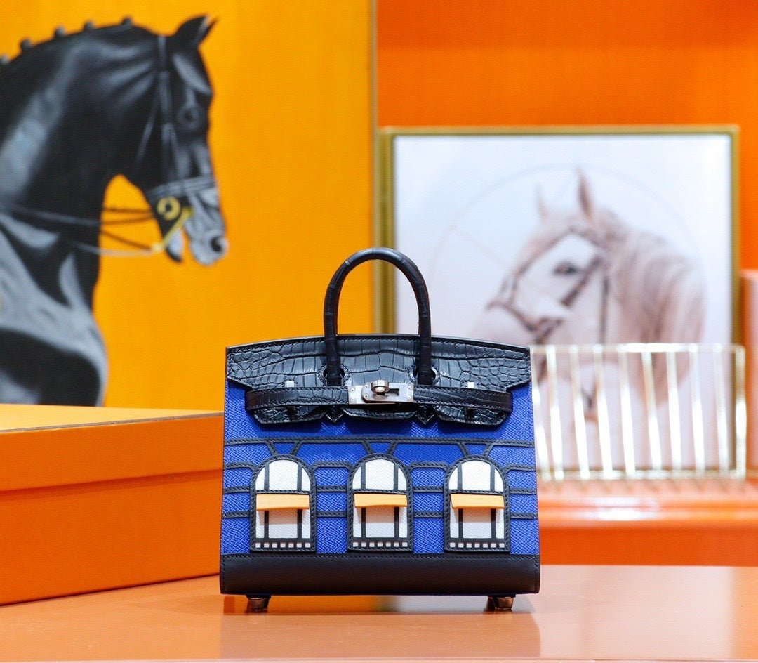 Classic Birkin 20 Sellier Faubourg Snow Handbag