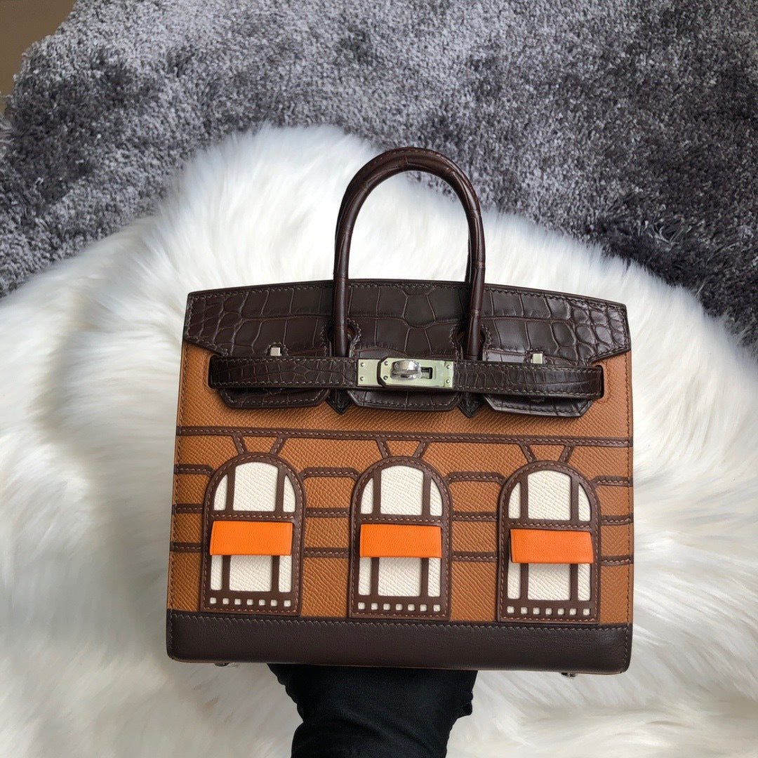 Classic Birkin 20 Sellier Faubourg Snow Handbag
