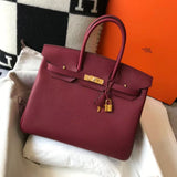 Classic Birkin Handbag with Gold Hardware