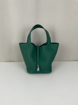 Classic Picotin Handbag with Silver Hardware