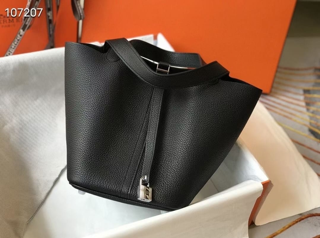 Classic Picotin Handbag with Silver Hardware