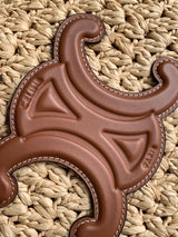 Classic Raffia Hobo Bag with Calfskin Trimx