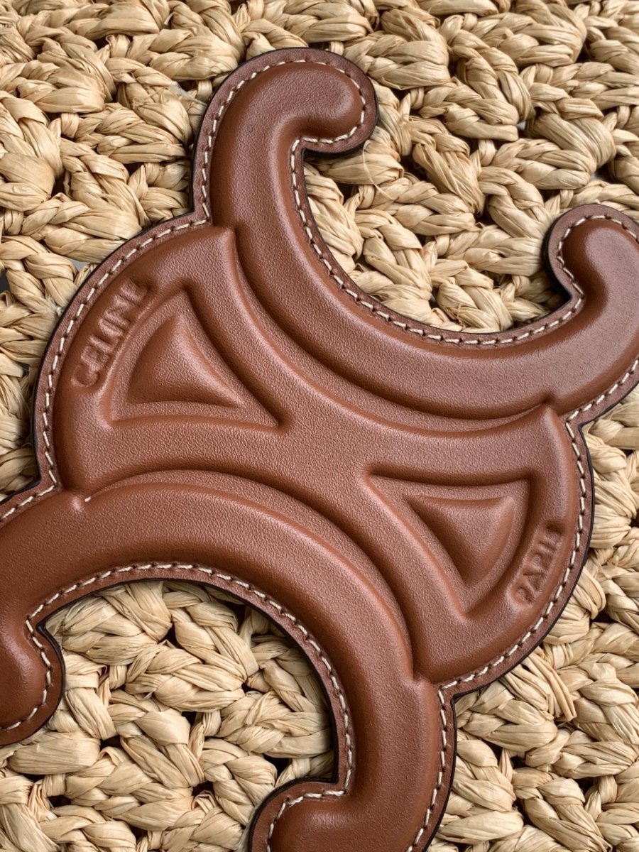 Classic Raffia Hobo Bag with Calfskin Trimx