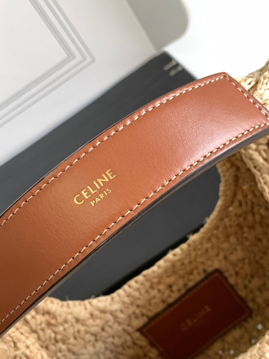 Classic Raffia Hobo Bag with Calfskin Trimx