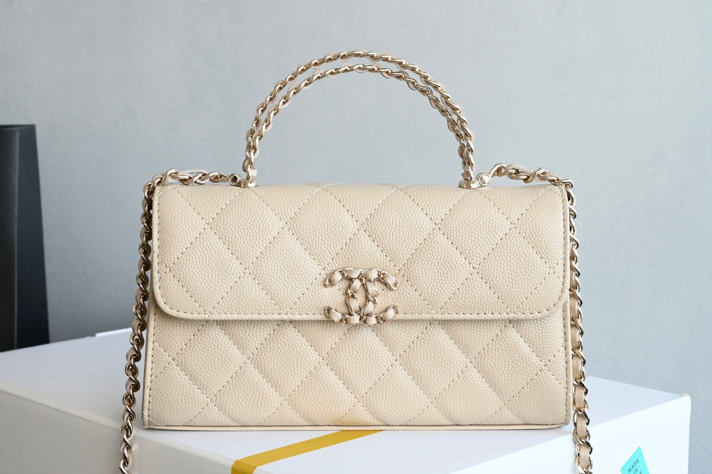 Elegant Top-Handle Mini Shoulder & Phone Bag Golden Hardware