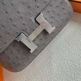 Constance 24 Ostrich Leather Bag – Dual Hardware Luxury Inspired