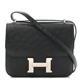 Constance 24 Ostrich Leather Bag – Dual Hardware Luxury Inspired