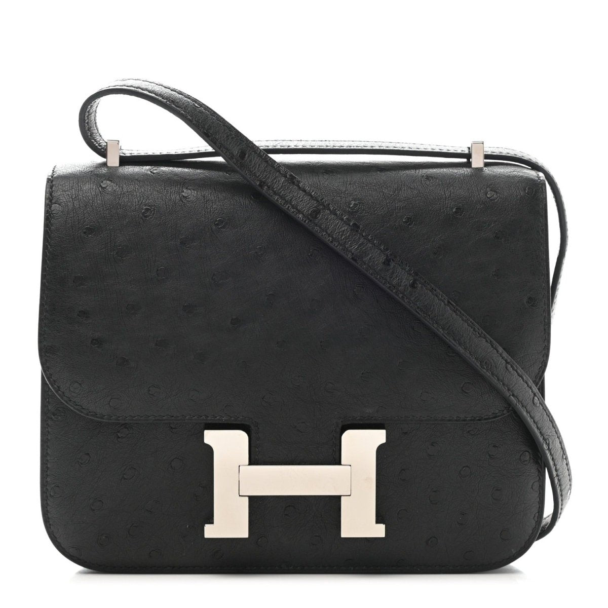 Constance 24 Ostrich Leather Bag – Dual Hardware Luxury Inspired