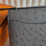 Constance 24 Ostrich Leather Bag – Dual Hardware Luxury Inspired