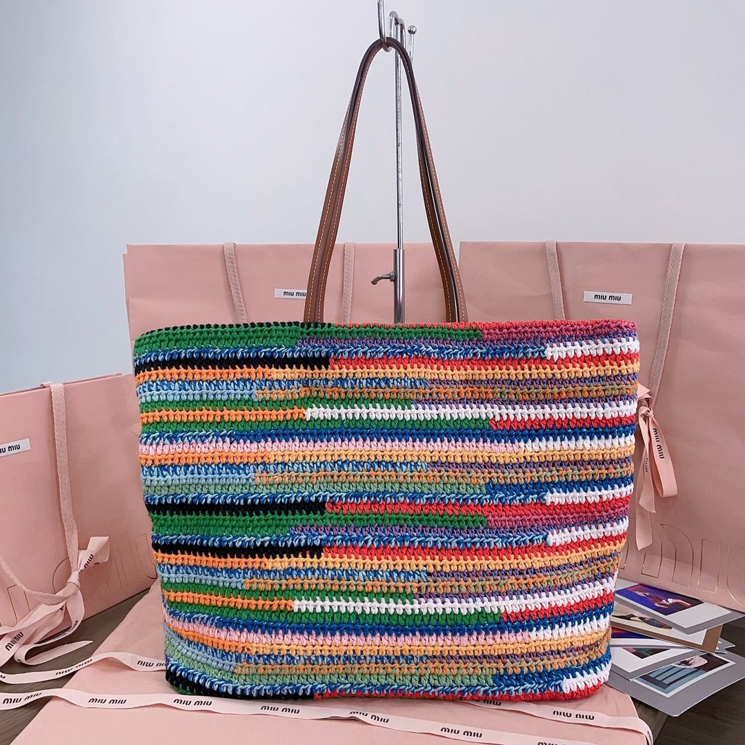 Crochet Rainbow Tote Bag – Designer Inspired Bags