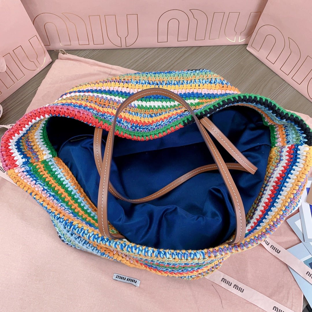 Crochet Rainbow Tote Bag – Designer Inspired Bags