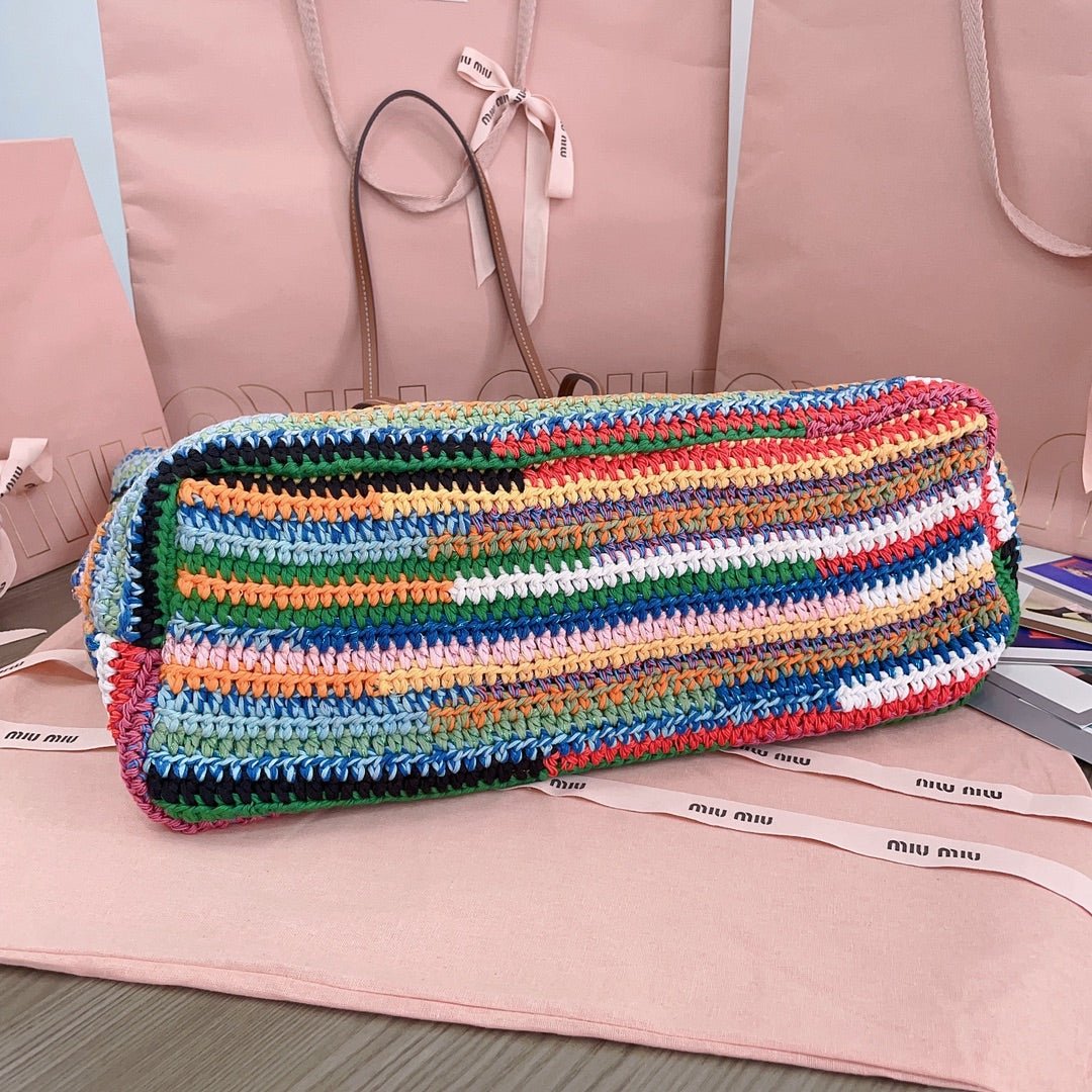 Crochet Rainbow Tote Bag – Designer Inspired Bags