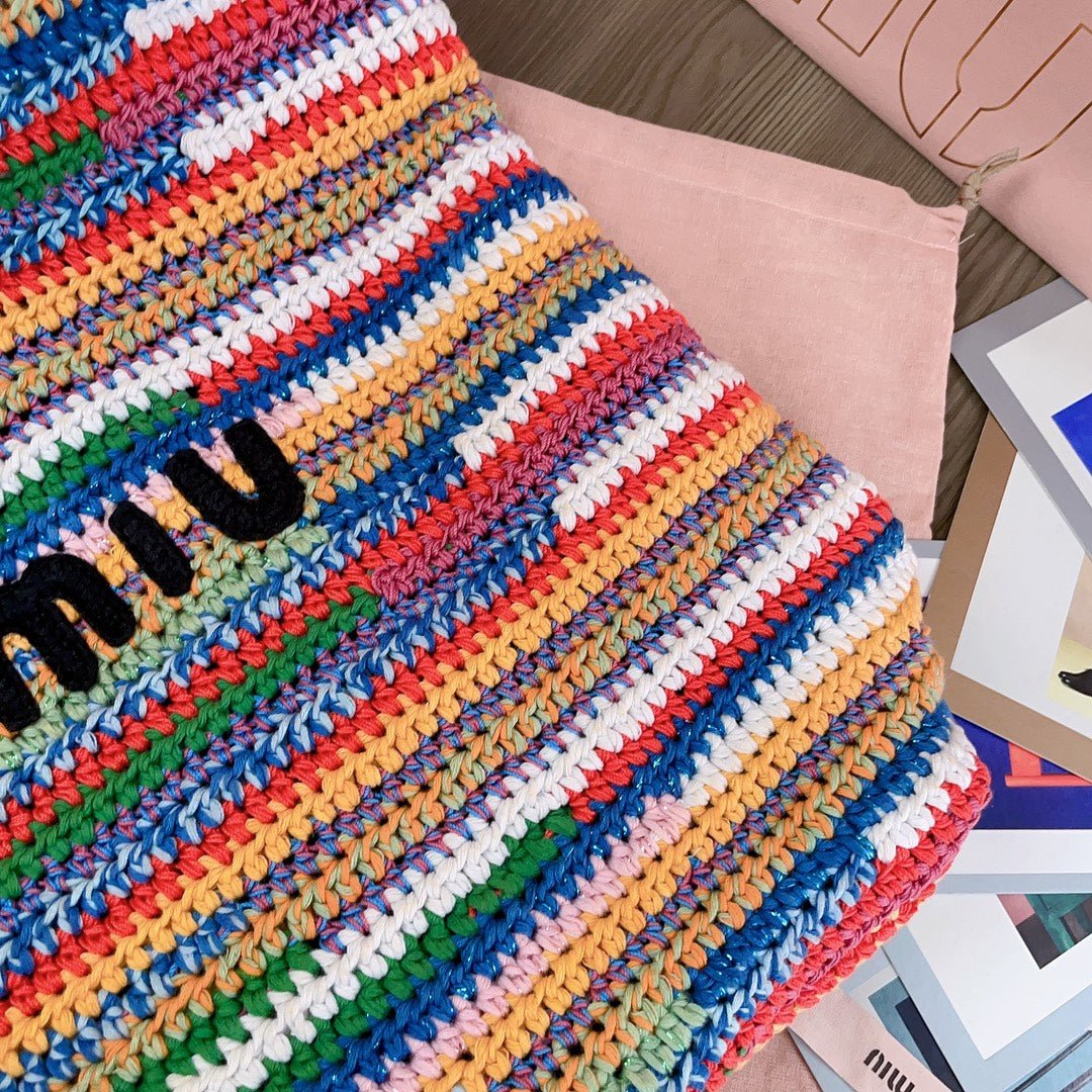 Crochet Rainbow Tote Bag – Designer Inspired Bags