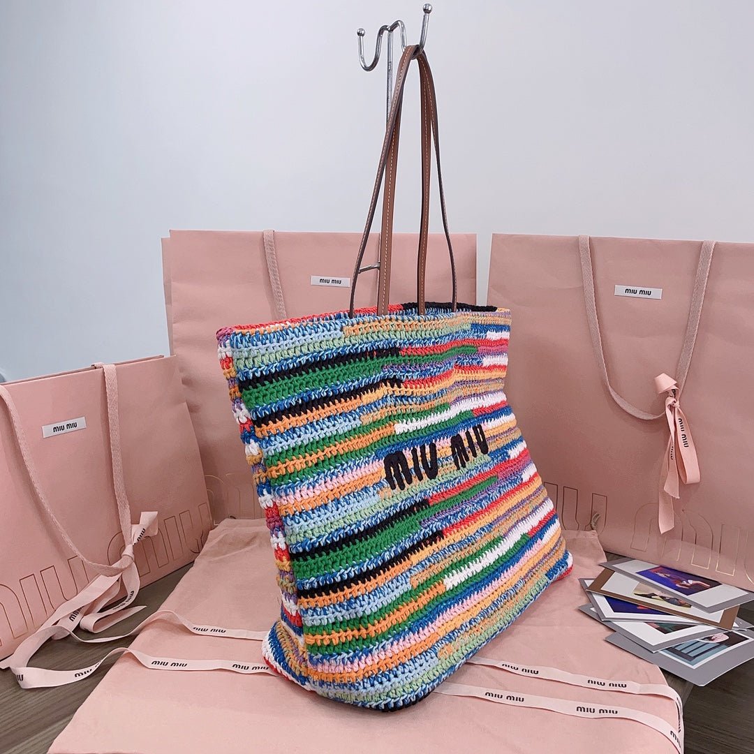Crochet Rainbow Tote Bag – Designer Inspired Bags