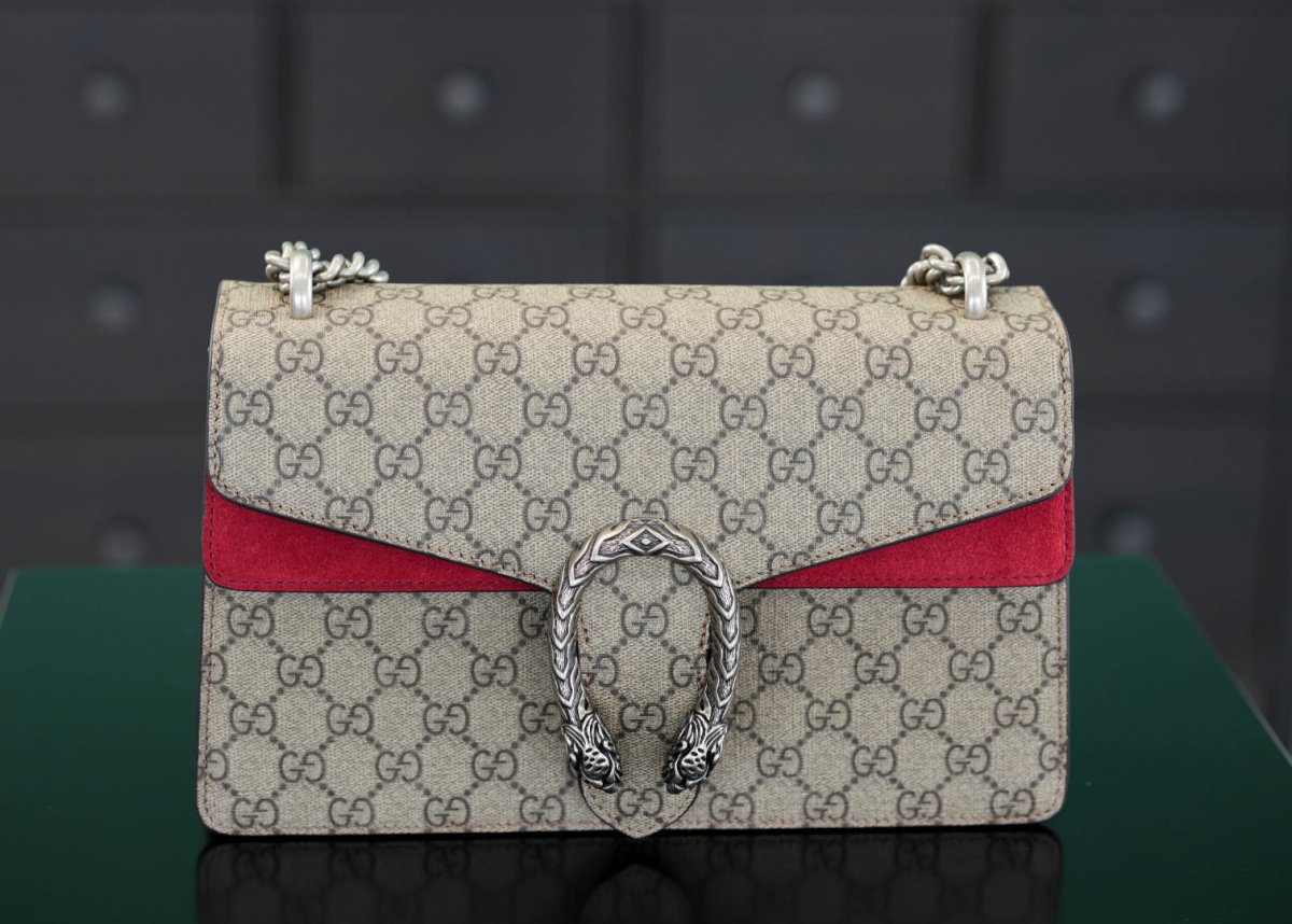 Dionysus Bag – Luxury Inspired Red Suede Detail Design