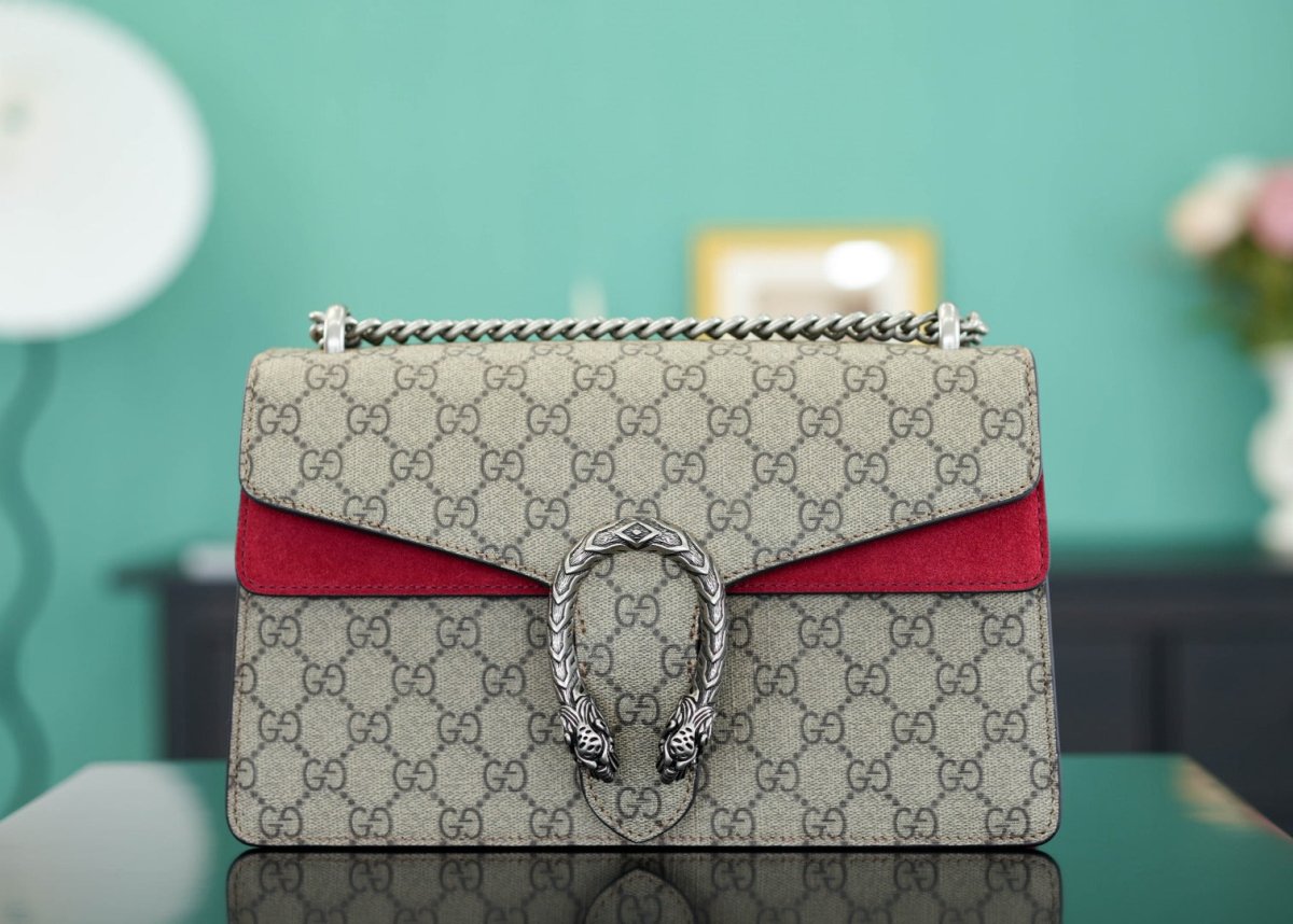 Dionysus Bag – Luxury Inspired Red Suede Detail Design