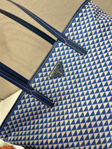 Elegant Triangular Pattern Nylon Tote Bag