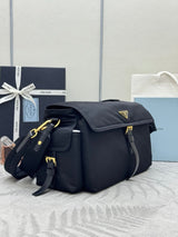 Explore Re - Nylon Shoulder Bag with Dual Straps