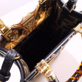 Fendace Mini Sunshine Shopper Tote – Luxury Inspired Black & Gold Elegance