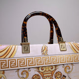 Fendace Sunshine Medium Shopper Tote – Luxury Inspired Pink Baroque Design