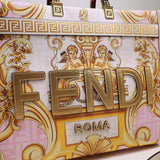 Fendace Sunshine Medium Shopper Tote – Luxury Inspired Pink Baroque Design