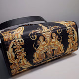 Fendace Sunshine Tote – Luxury Inspired Gold Baroque & FF Motif Design