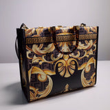 Fendace Sunshine Tote – Luxury Inspired Gold Baroque & FF Motif Design