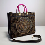 Fendace Sunshine Tote – Luxury Inspired Medusa & Baroque Fusion