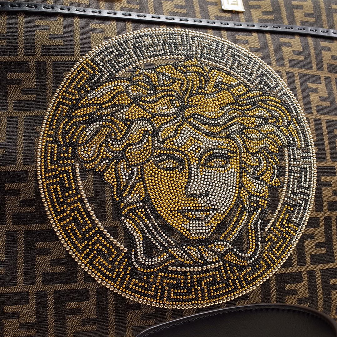 Fendace Sunshine Tote – Luxury Inspired Medusa & Baroque Fusion