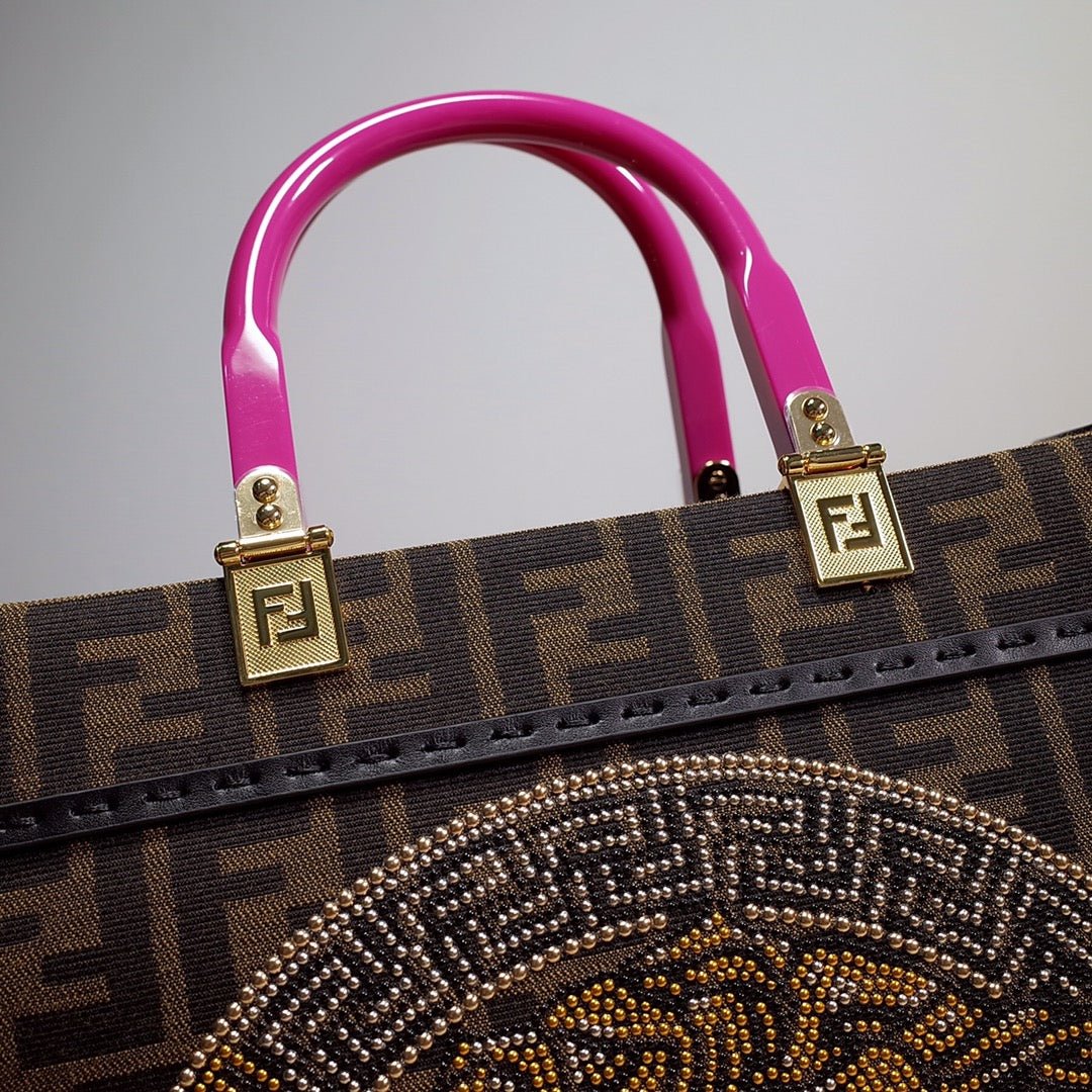 Fendace Sunshine Tote – Luxury Inspired Medusa & Baroque Fusion