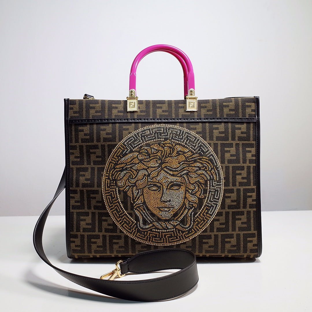 Fendace Sunshine Tote – Luxury Inspired Medusa & Baroque Fusion