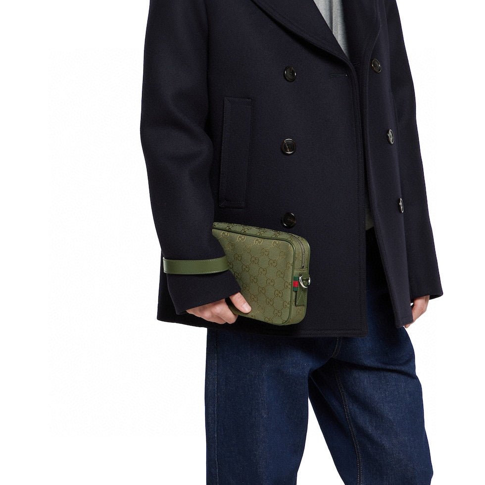 GG Canvas Small Crossbody Bag – Luxury Inspired Forest Green Design