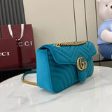 GG Marmont Flap Bag – Luxury Inspired Wavy Quilted Velvet Design