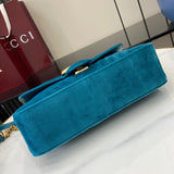 GG Marmont Flap Bag – Luxury Inspired Wavy Quilted Velvet Design