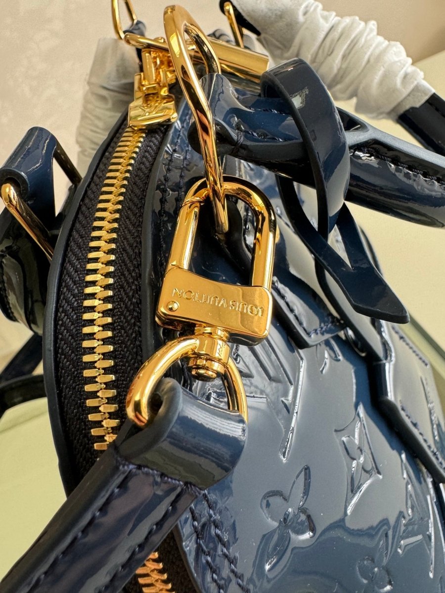 Grand Blue Epi Leather Alma Handbag – Designer Inspired Bags